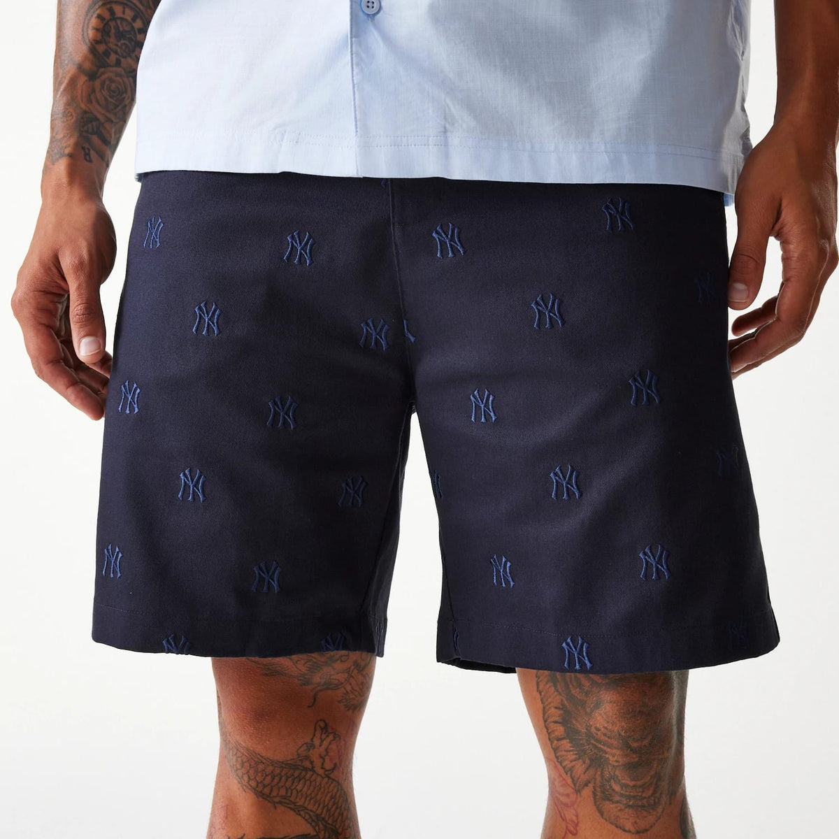 New York Yankees MLB Monogram Navy Shorts-zelvios