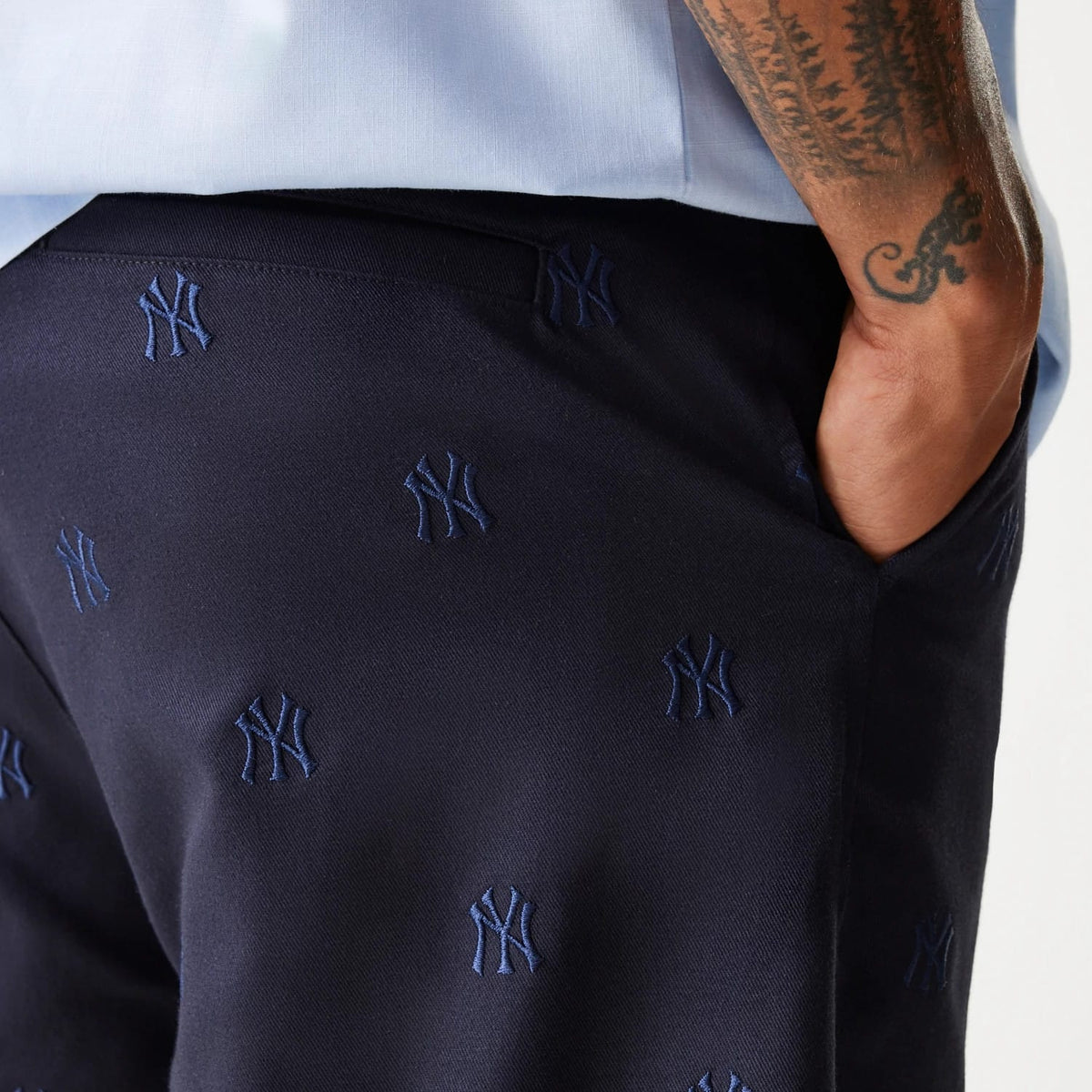 New York Yankees MLB Monogram Navy Shorts-zelvios
