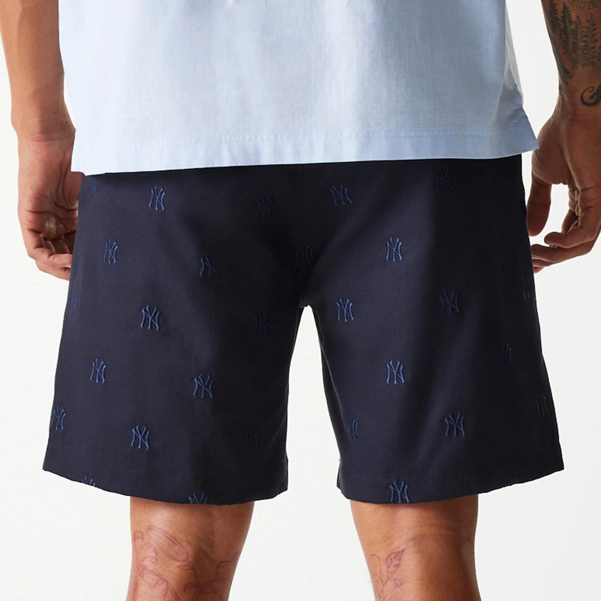 New York Yankees MLB Monogram Navy Shorts-zelvios