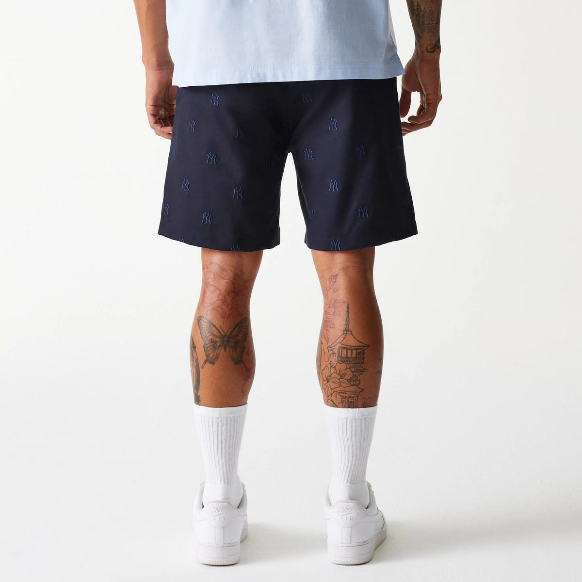 New York Yankees MLB Monogram Navy Shorts-zelvios