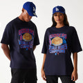 LA Dodgers MLB World Series Navy Oversized T-Shirt-zelvios