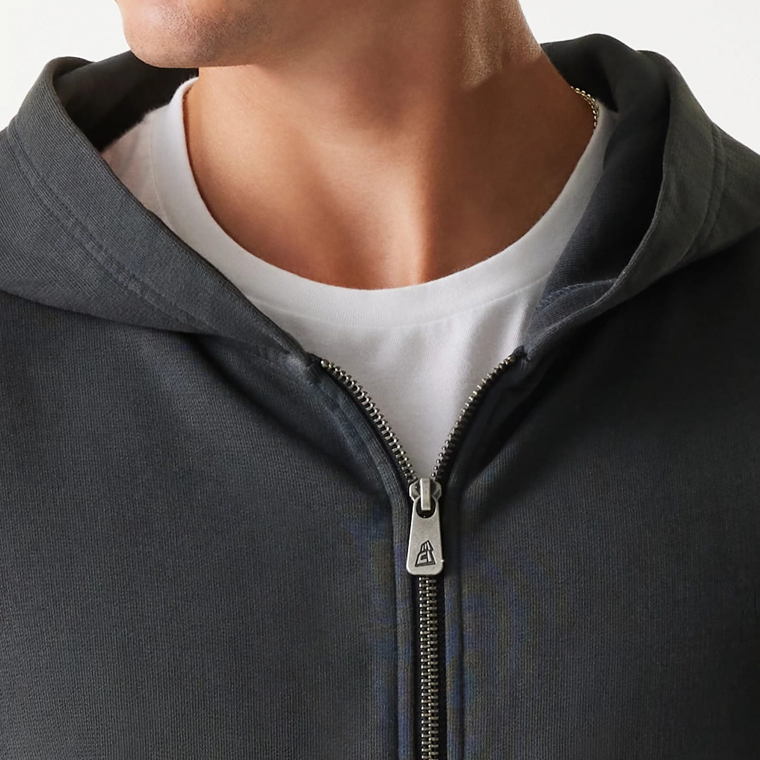 Chicago Bulls NBA Washed Grey Full Zip Hoodie-kentox