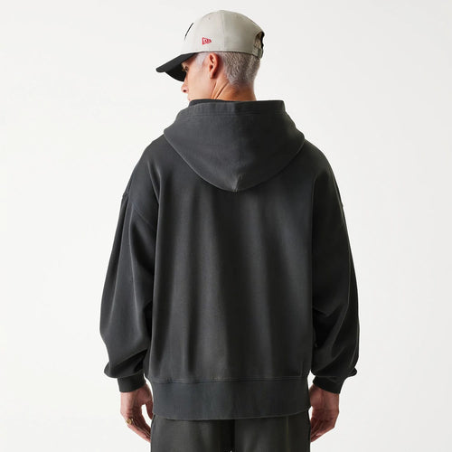 Chicago Bulls NBA Washed Grey Full Zip Hoodie-kentox