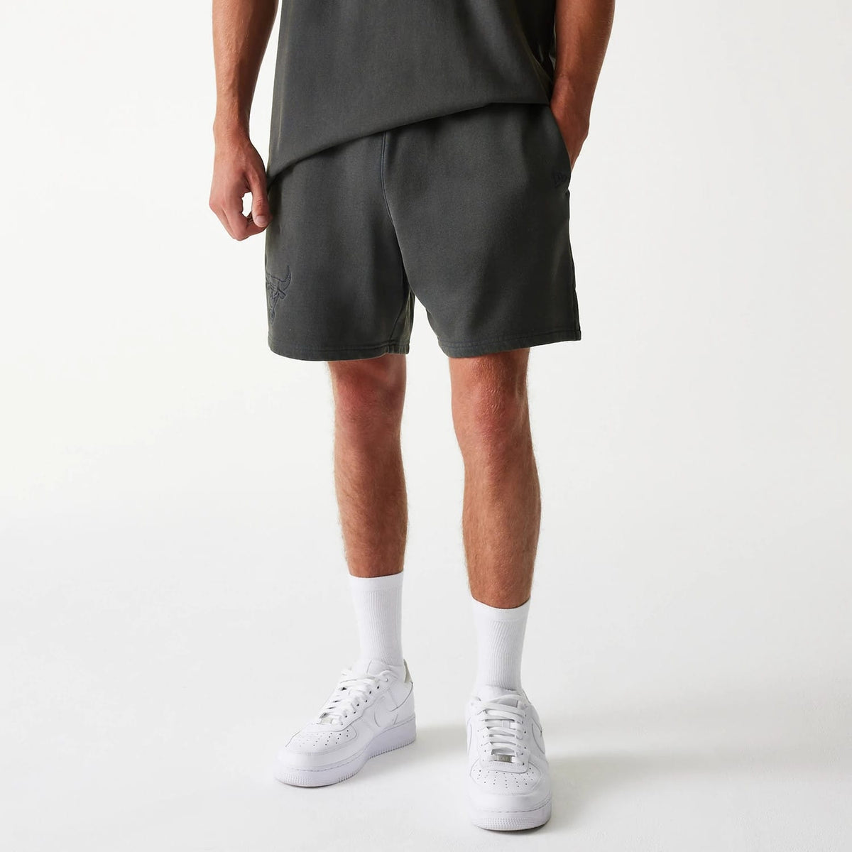 Chicago Bulls NBA Washed Grey Shorts-zelvios