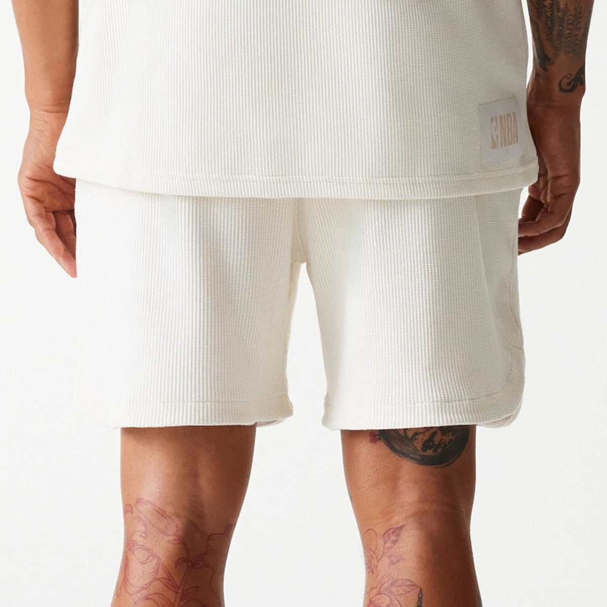 Boston Celtics NBA Waffle Open White Shorts-zelvios