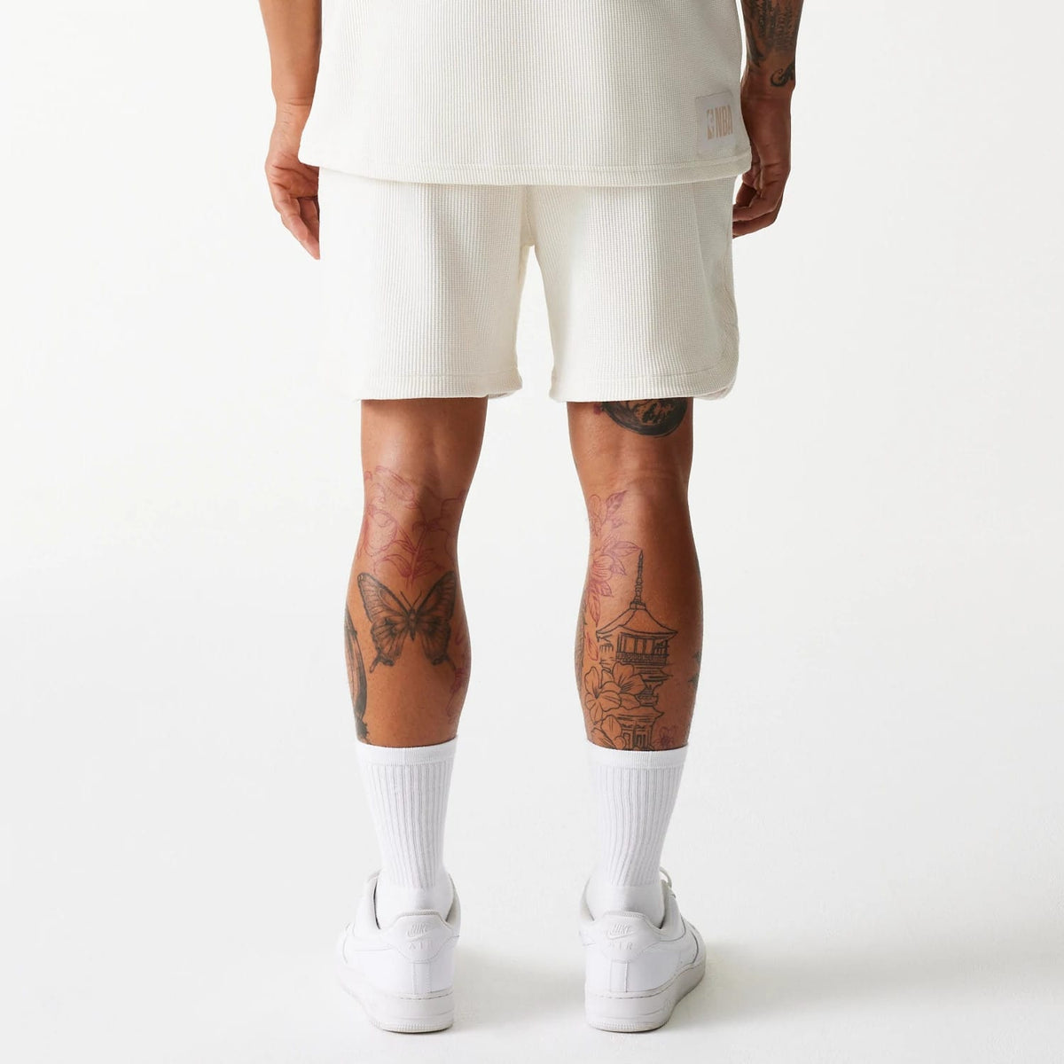 Boston Celtics NBA Waffle Open White Shorts-zelvios
