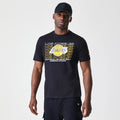 LA Lakers NBA Stack Wordmark Black T-Shirt-zelvios