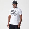 Las Vegas Raiders NFL Stack Arch Logo White T-Shirt-zelvios