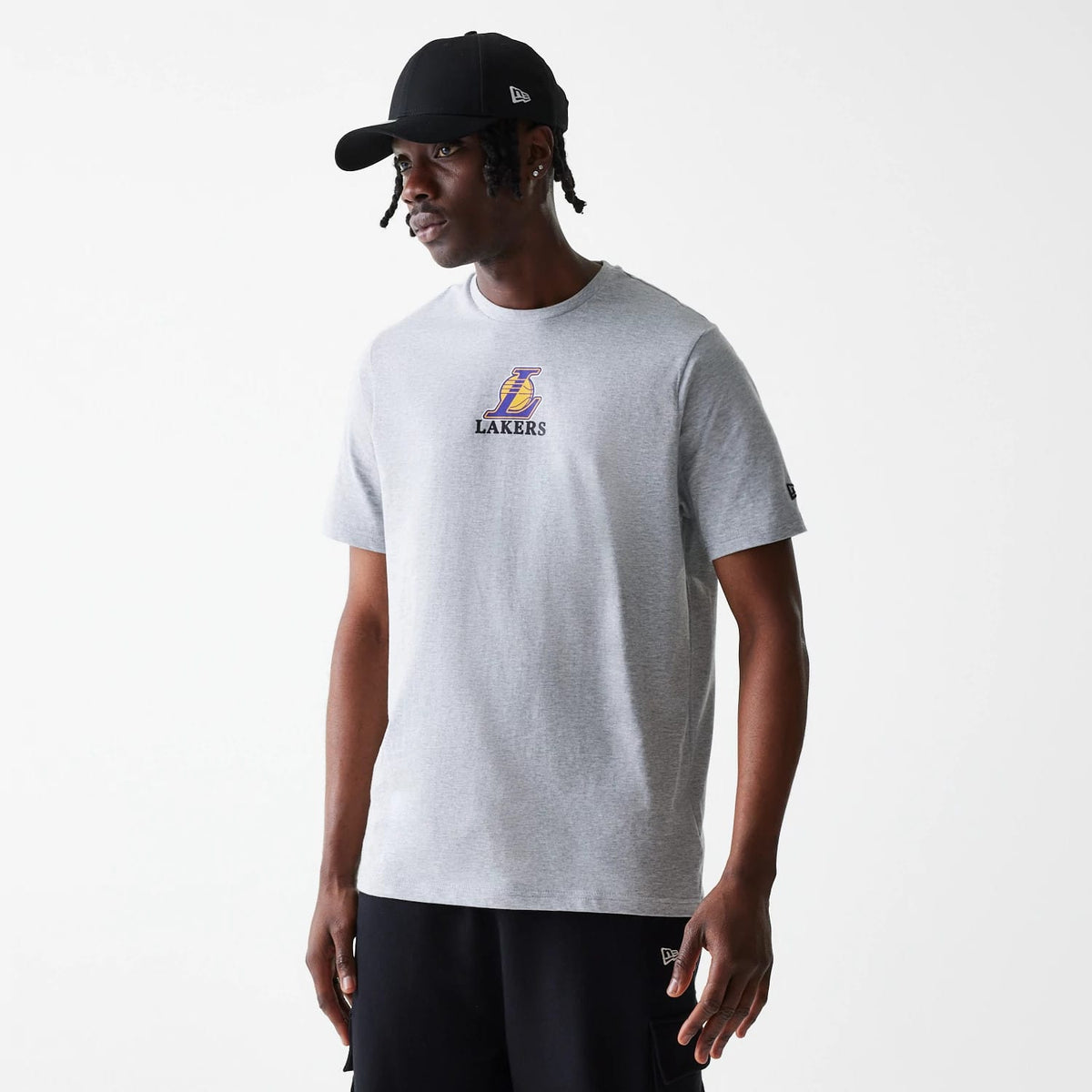 LA Lakers NBA Logo Grey T-Shirt-zelvios