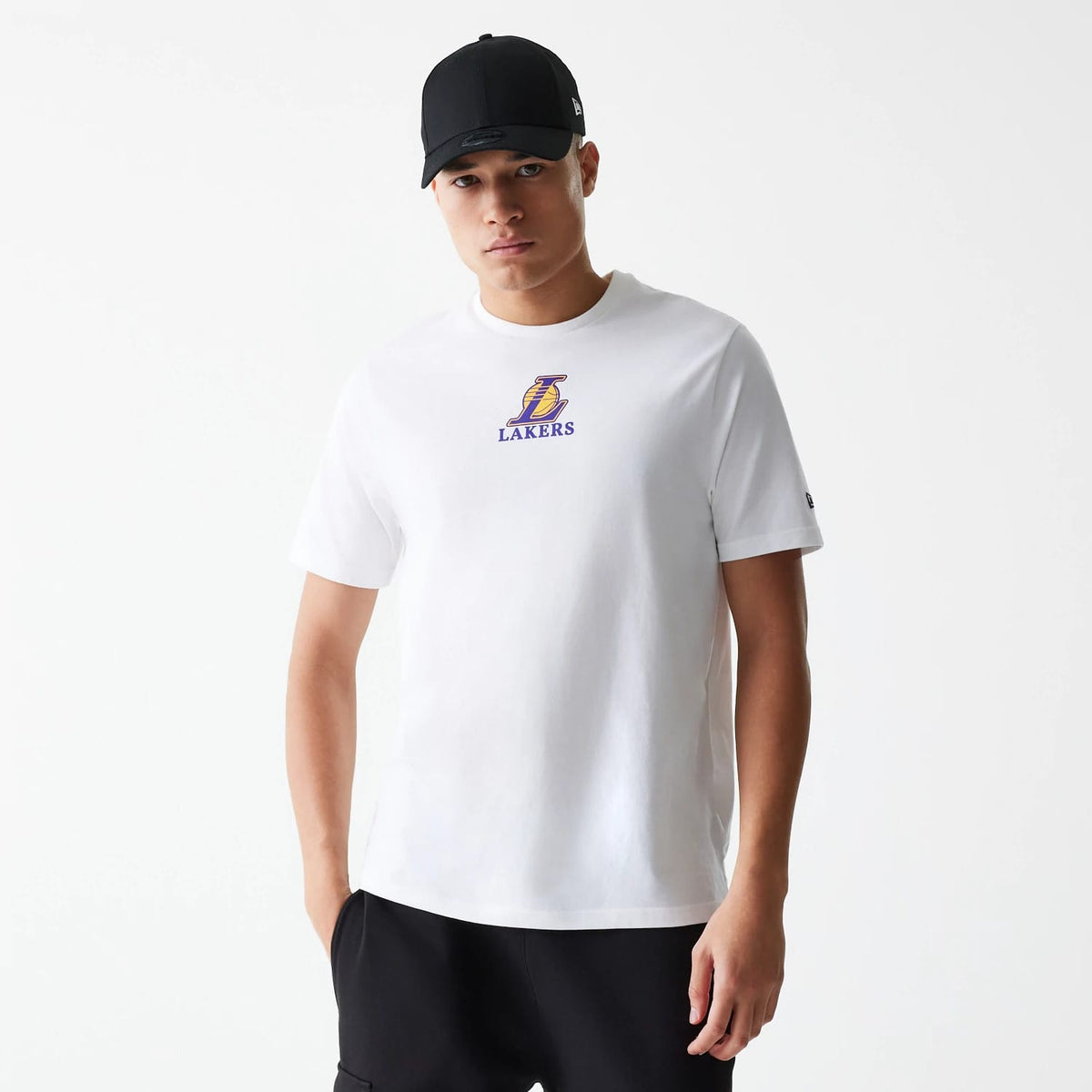 LA Lakers NBA Logo White T-Shirt-zelvios