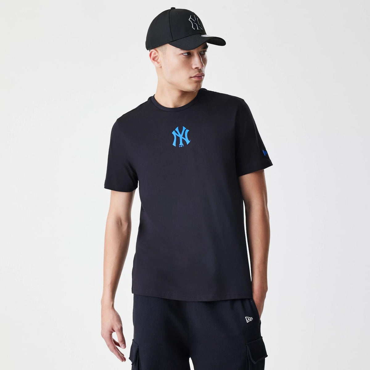 New York Yankees MLB Logo Black T-Shirt-zelvios