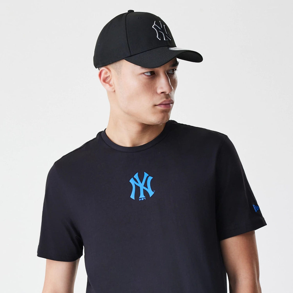 New York Yankees MLB Logo Black T-Shirt-zelvios