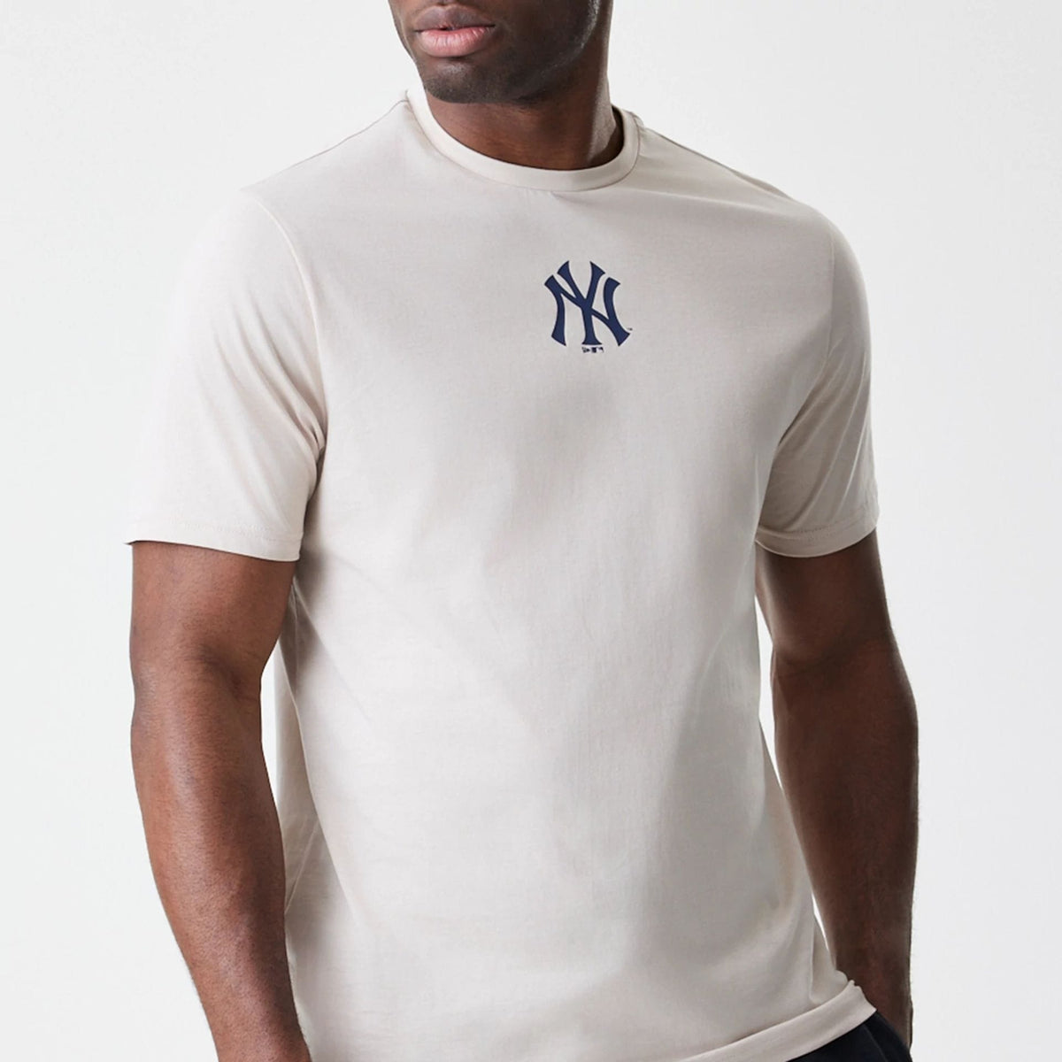 New York Yankees MLB Logo Cream T-Shirt-zelvios