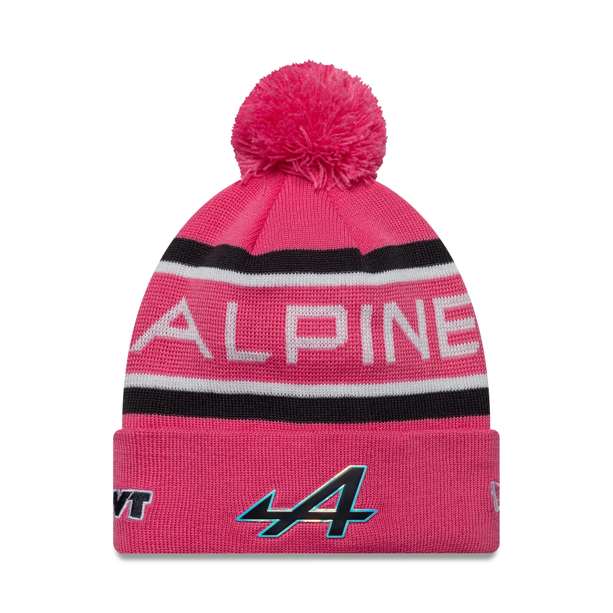 Alpine Racing Youth Replica Pierre Gasly Pink Cuff Knit Beanie Hat-kentox