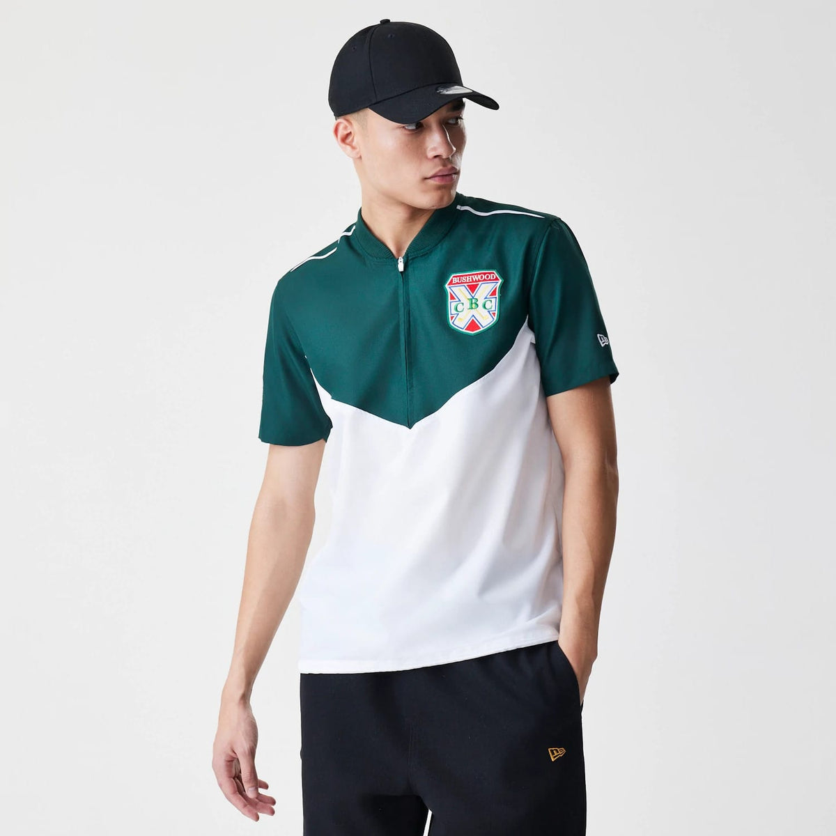 Caddyshack BushWood White 1/4 Zip Polo T-Shirt-zelvios