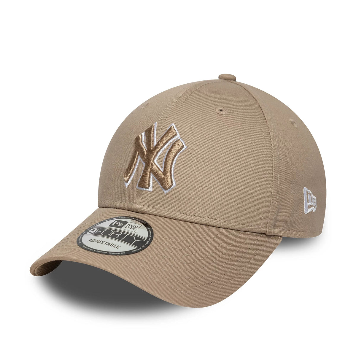 New York Yankees MLB Outline Pastel Brown 9FORTY Adjustable Cap-zelvios