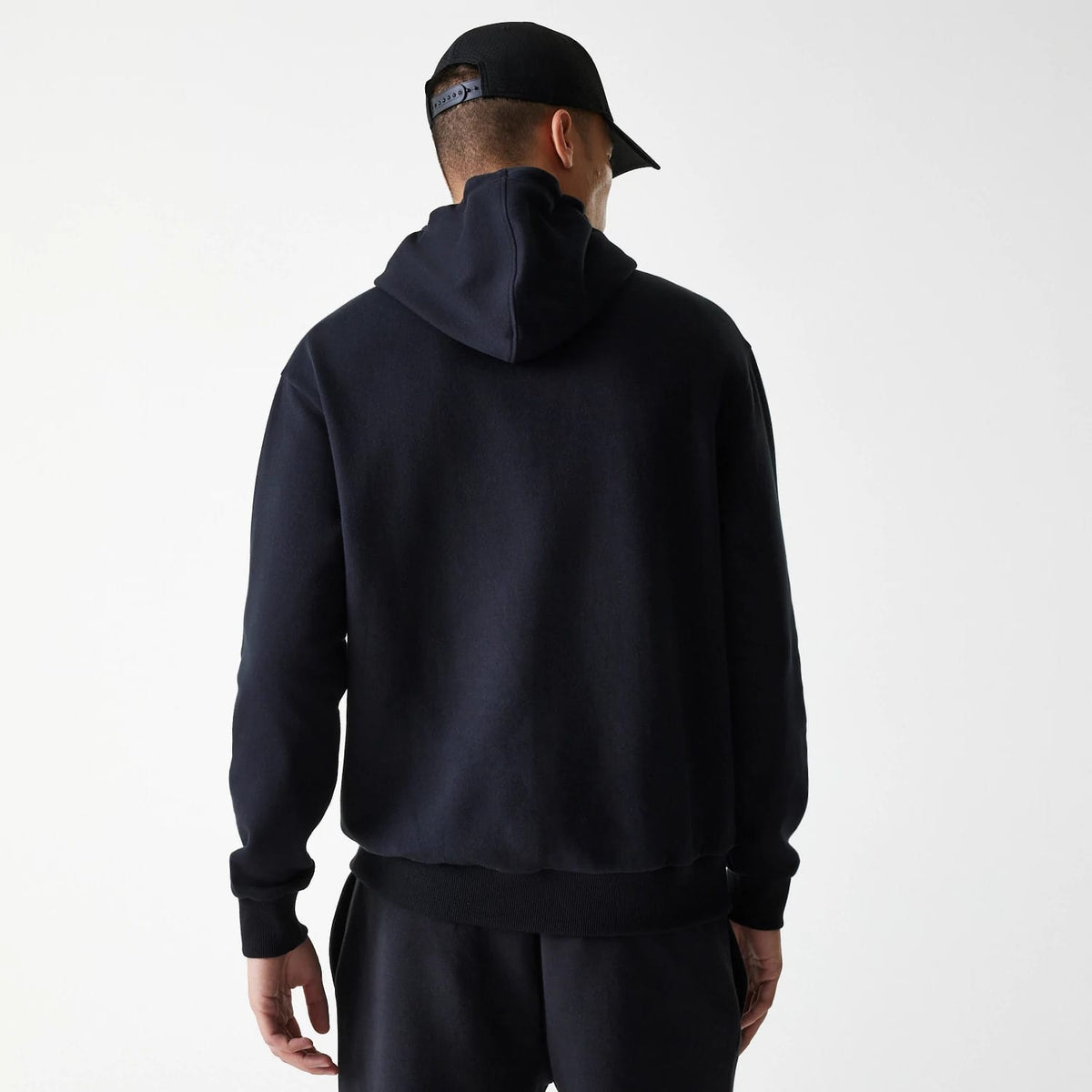 New York Yankees MLB League Essential Midi French Terry Black Oversized Pullover Hoodie-zelvios