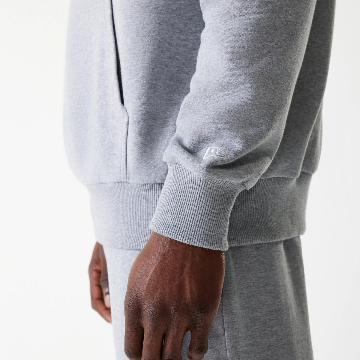 New York Yankees MLB League Essential Midi French Terry Grey Oversized Pullover Hoodie-zelvios