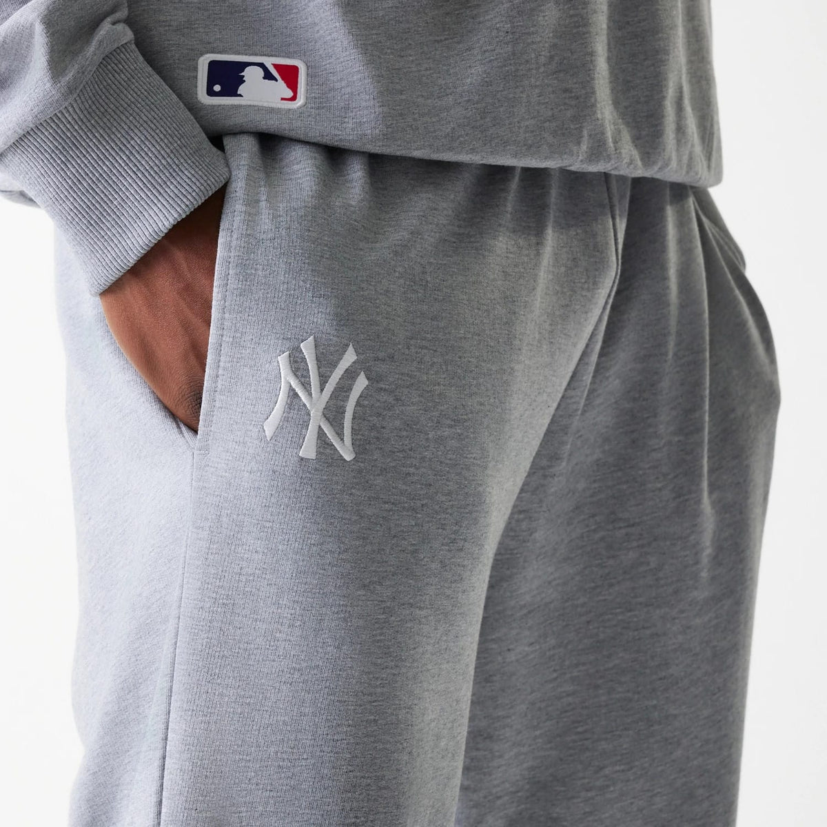 New York Yankees MLB League Essential Midi French Terry Grey Joggers-zelvios