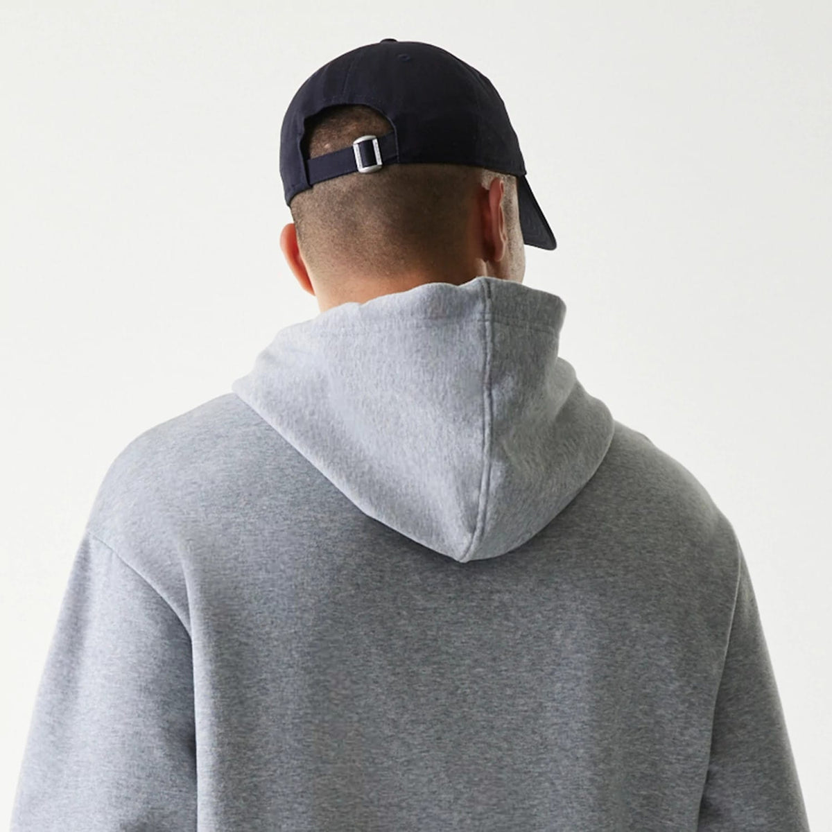 New York Yankees MLB League Essential Grey Oversized Pullover Hoodie-zelvios