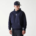 New York Yankees MLB League Essential Navy Oversized Pullover Hoodie-zelvios