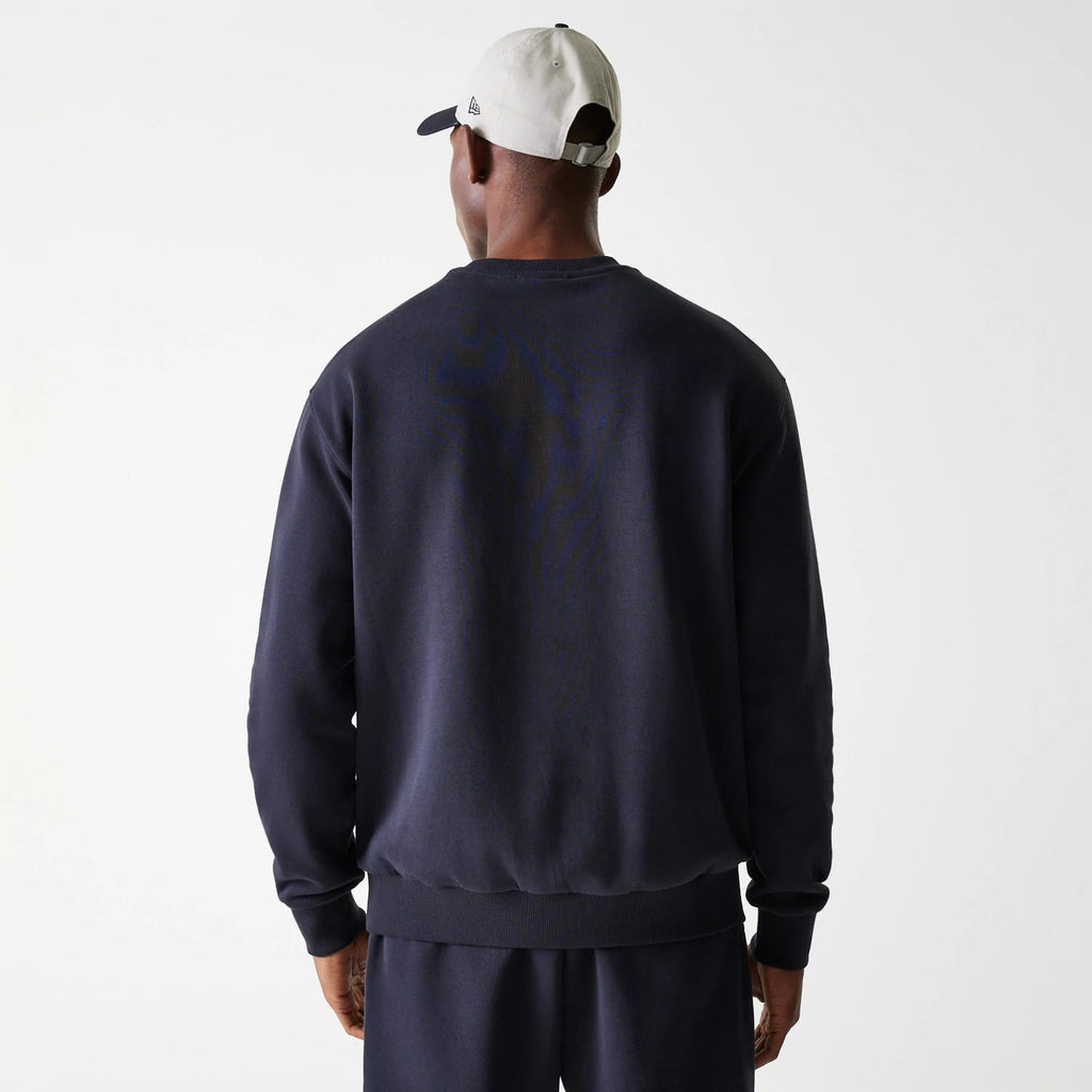 New York Yankees MLB League Essential Midi Navy Oversized Crew Neck Sweater-zelvios