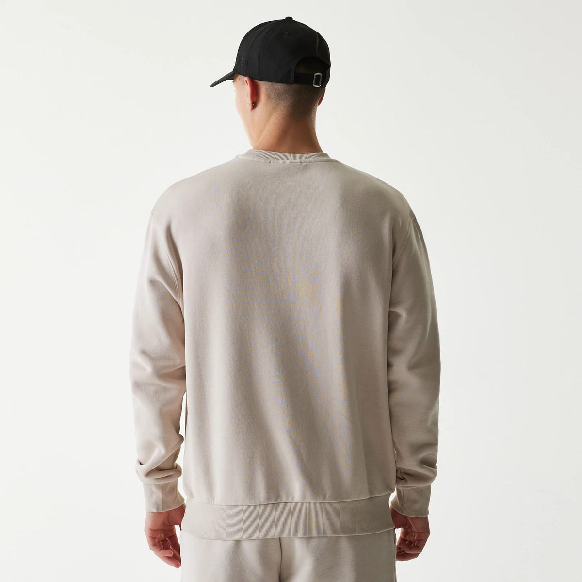 New York Yankees MLB League Essential Midi Cream Oversized Crew Neck Sweater-zelvios