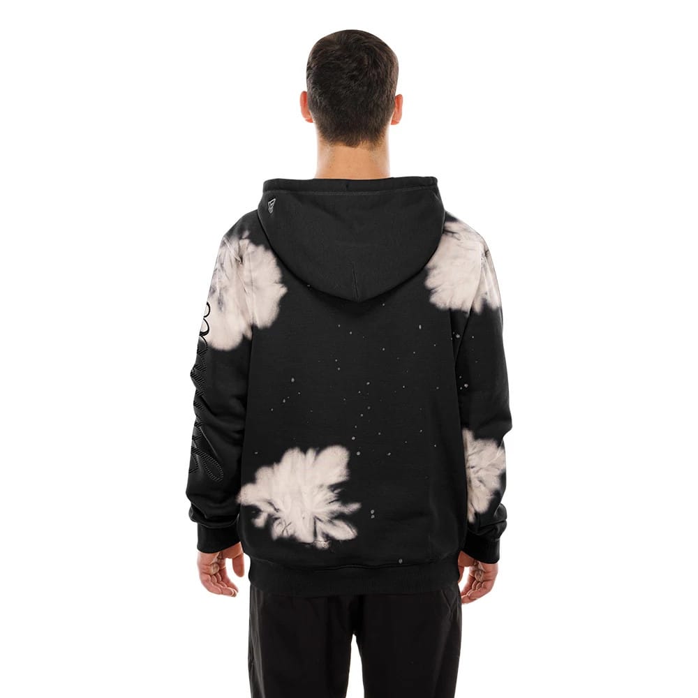 New York Yankees MLB Bleach Out Black Pullover Hoodie-zelvios