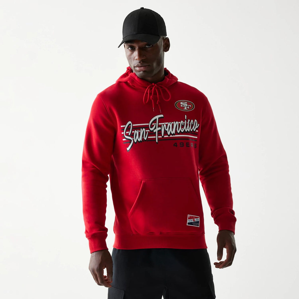 San Francisco 49ers NFL Throwback Red Pullover Hoodie-zelvios