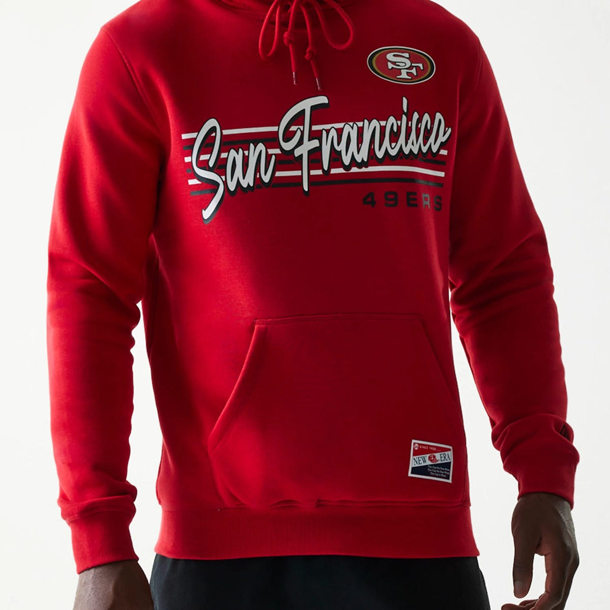 San Francisco 49ers NFL Throwback Red Pullover Hoodie-zelvios
