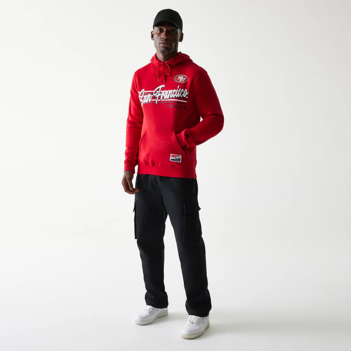 San Francisco 49ers NFL Throwback Red Pullover Hoodie-zelvios