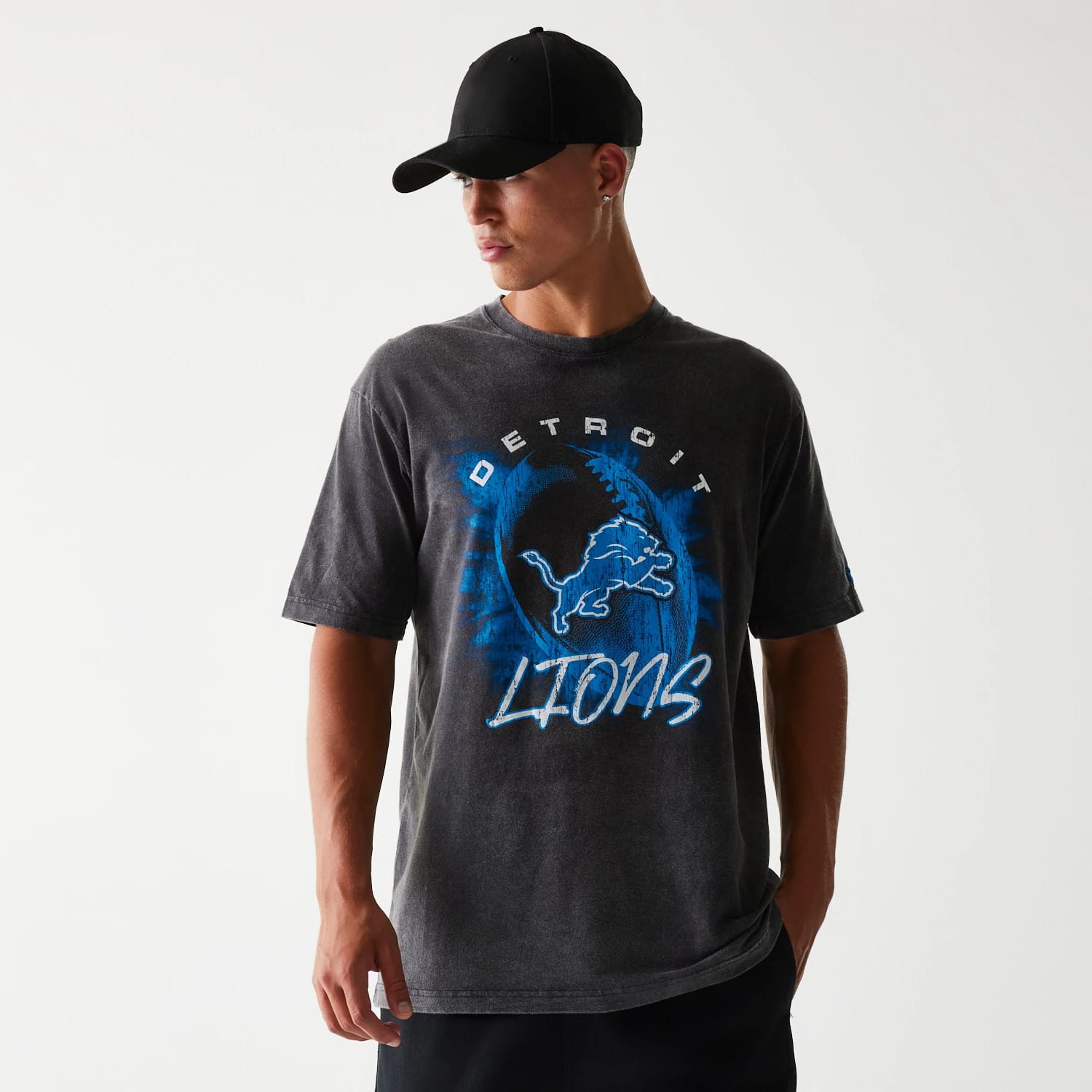 Detroit Lions NFL Sport Night Black T-Shirt-kentox