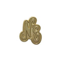 New Era Script Heritage Connect Gold Pin Badge-zelvios