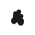 New Era Script Heritage Connect Black Pin Badge-zelvios
