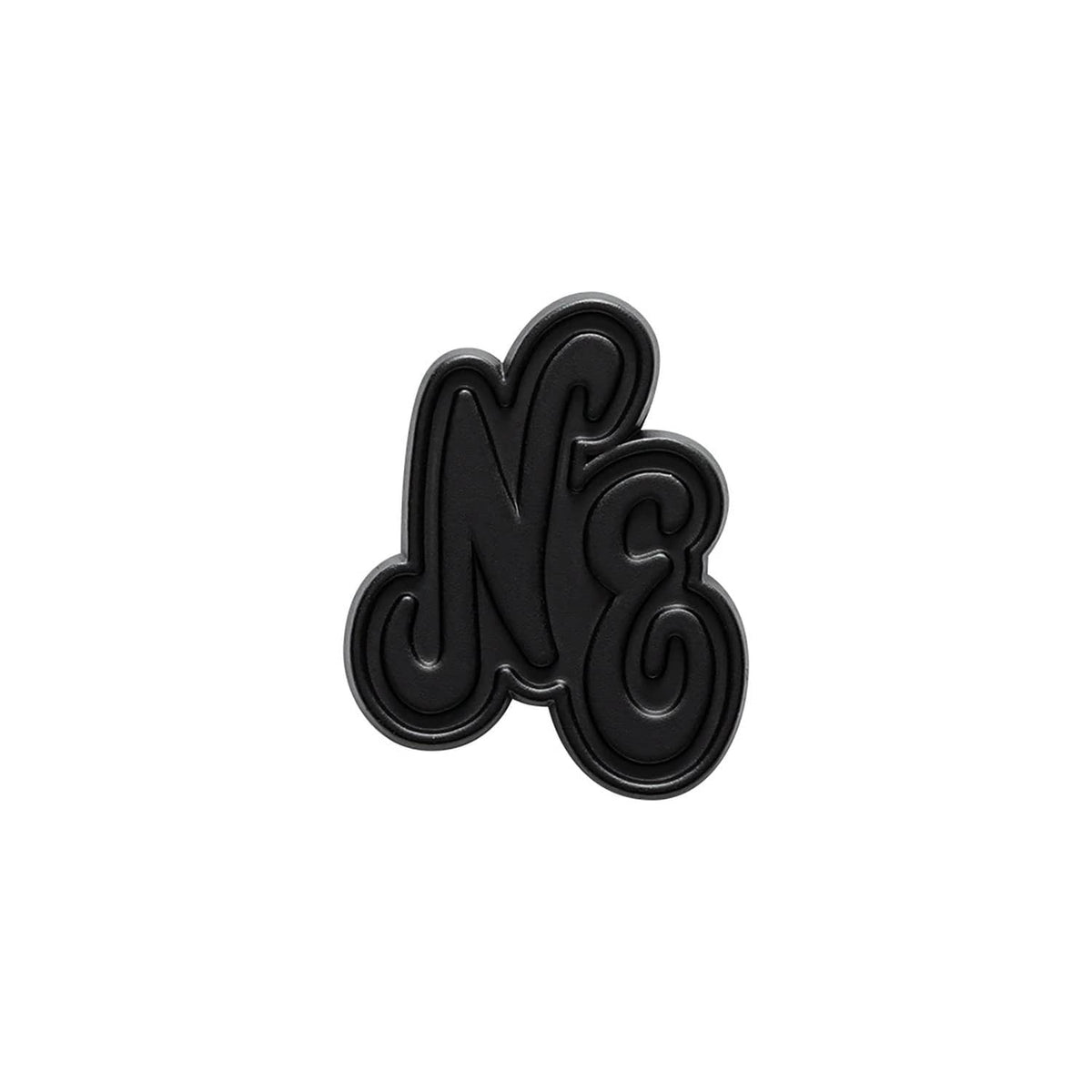New Era Script Heritage Connect Black Pin Badge-zelvios