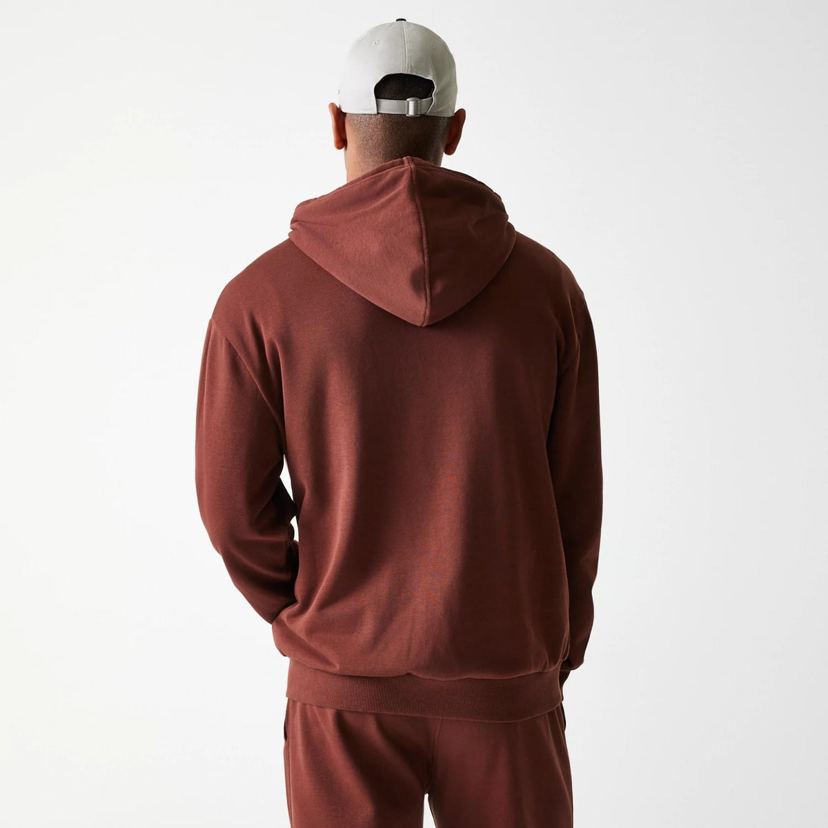 New York Yankees MLB Midi League Essential Brown Oversized Full Zip Hoodie-zelvios
