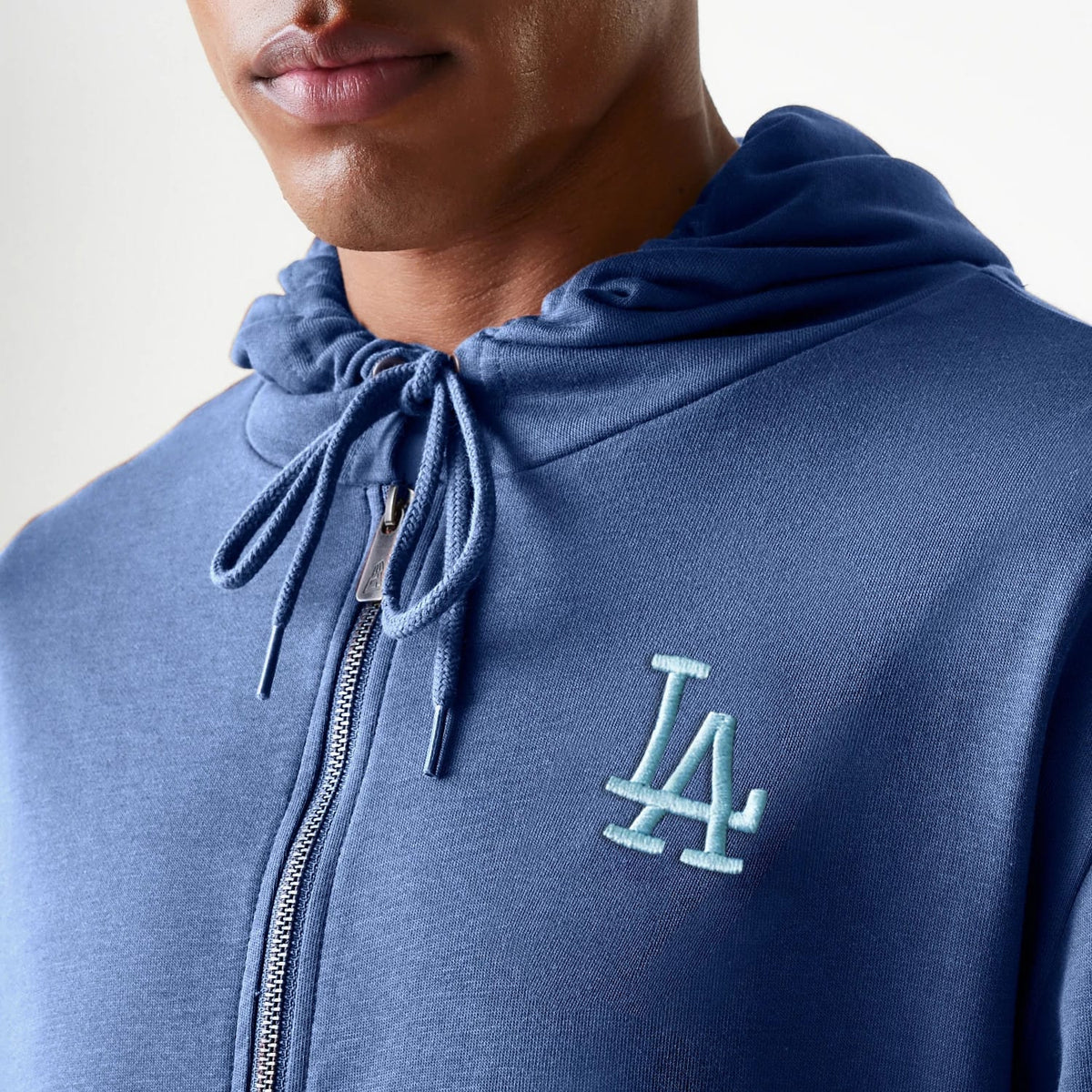 LA Dodgers MLB Midi League Essential Dark Blue Oversized Full Zip Hoodie-zelvios