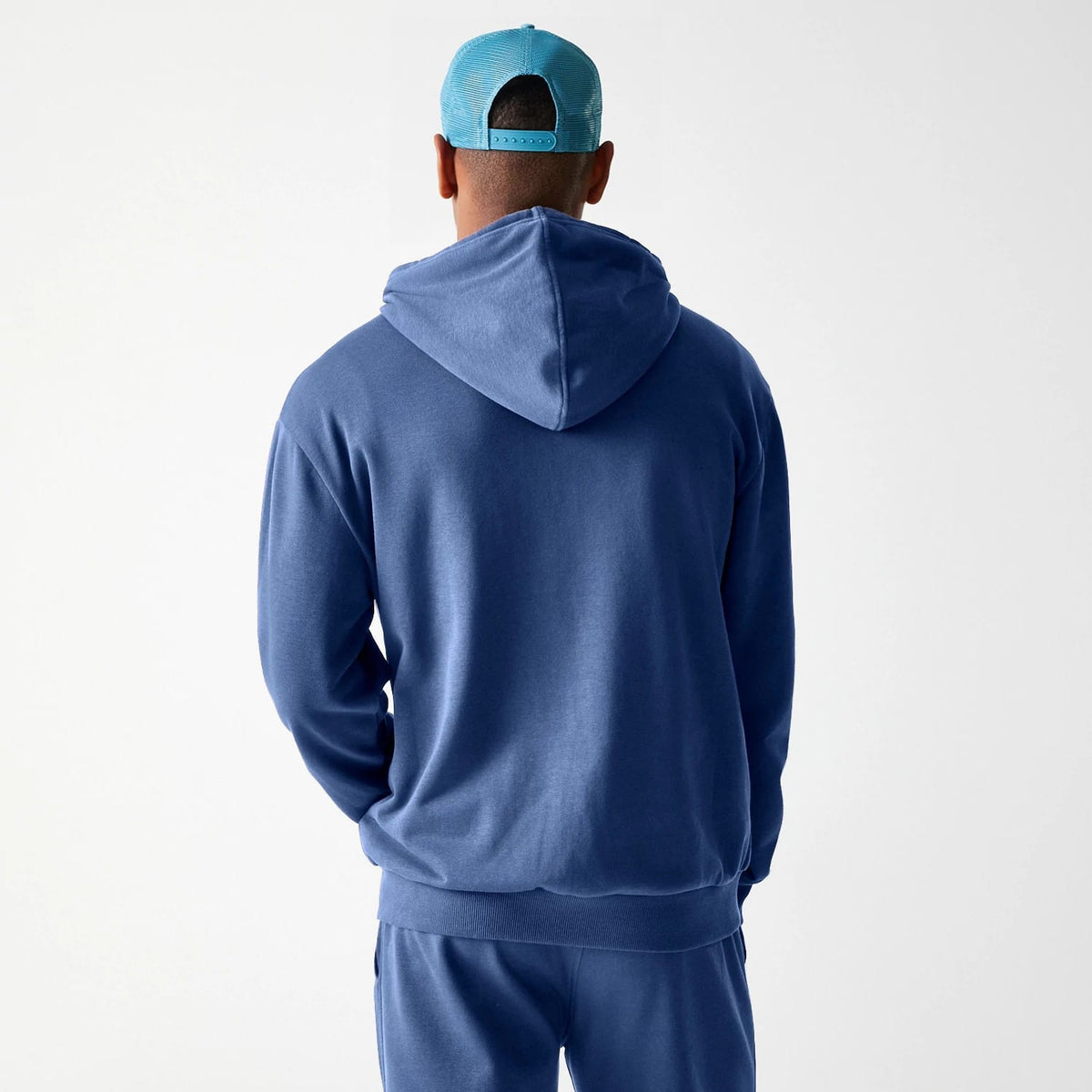 LA Dodgers MLB Midi League Essential Dark Blue Oversized Full Zip Hoodie-zelvios