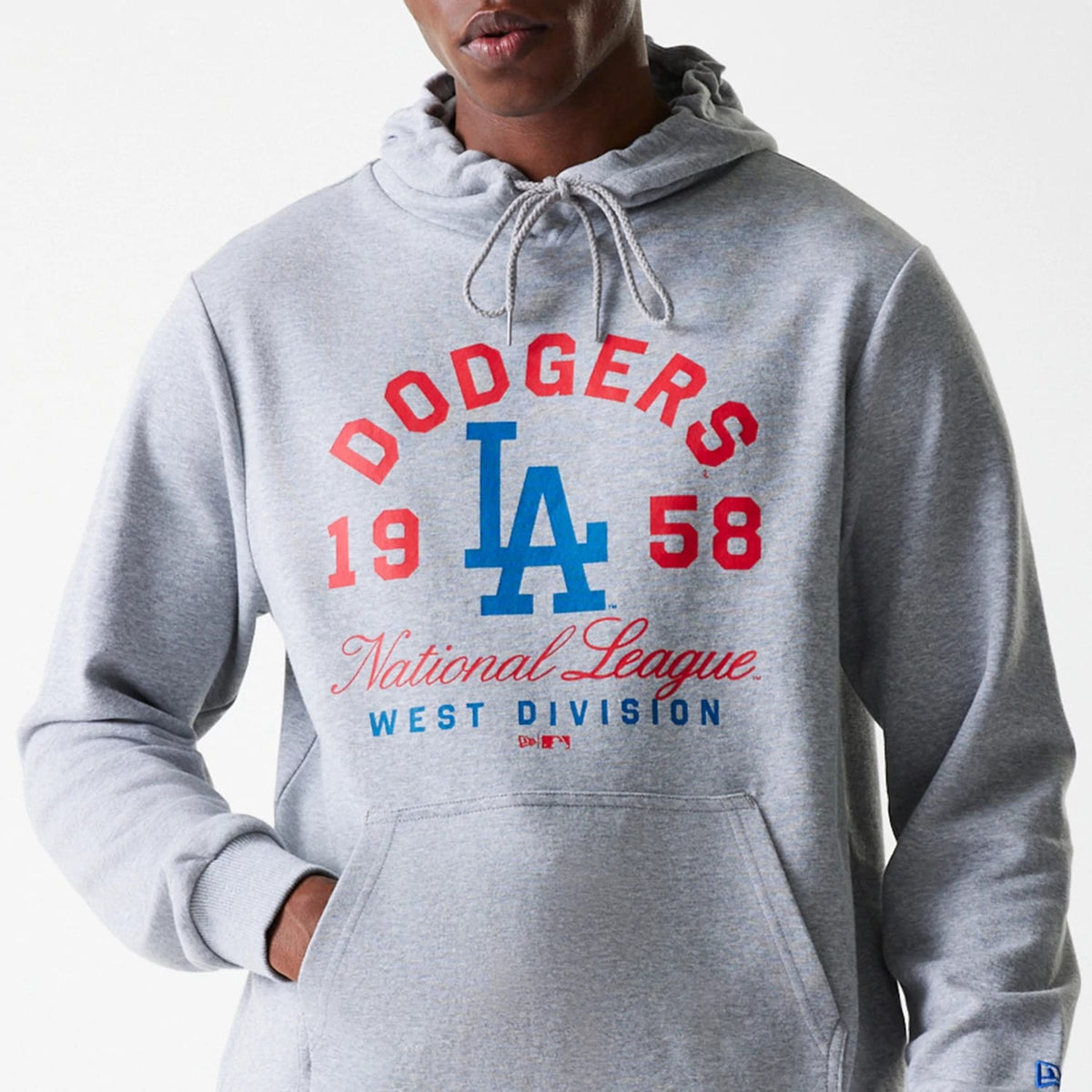 LA Dodgers MLB Wordmark Grey Pullover Hoodie-zelvios