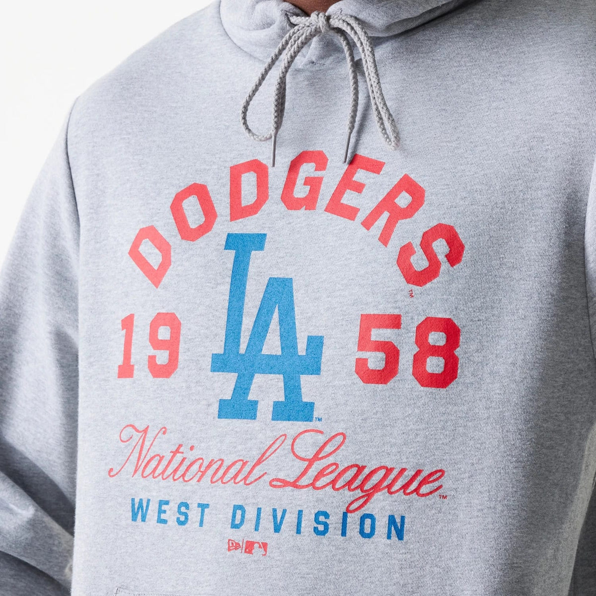 LA Dodgers MLB Wordmark Grey Pullover Hoodie-zelvios