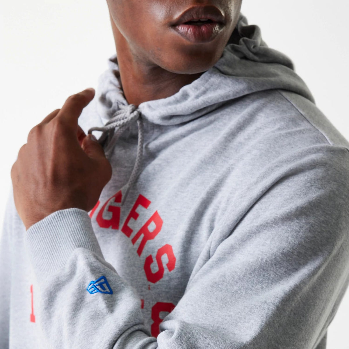 LA Dodgers MLB Wordmark Grey Pullover Hoodie-zelvios