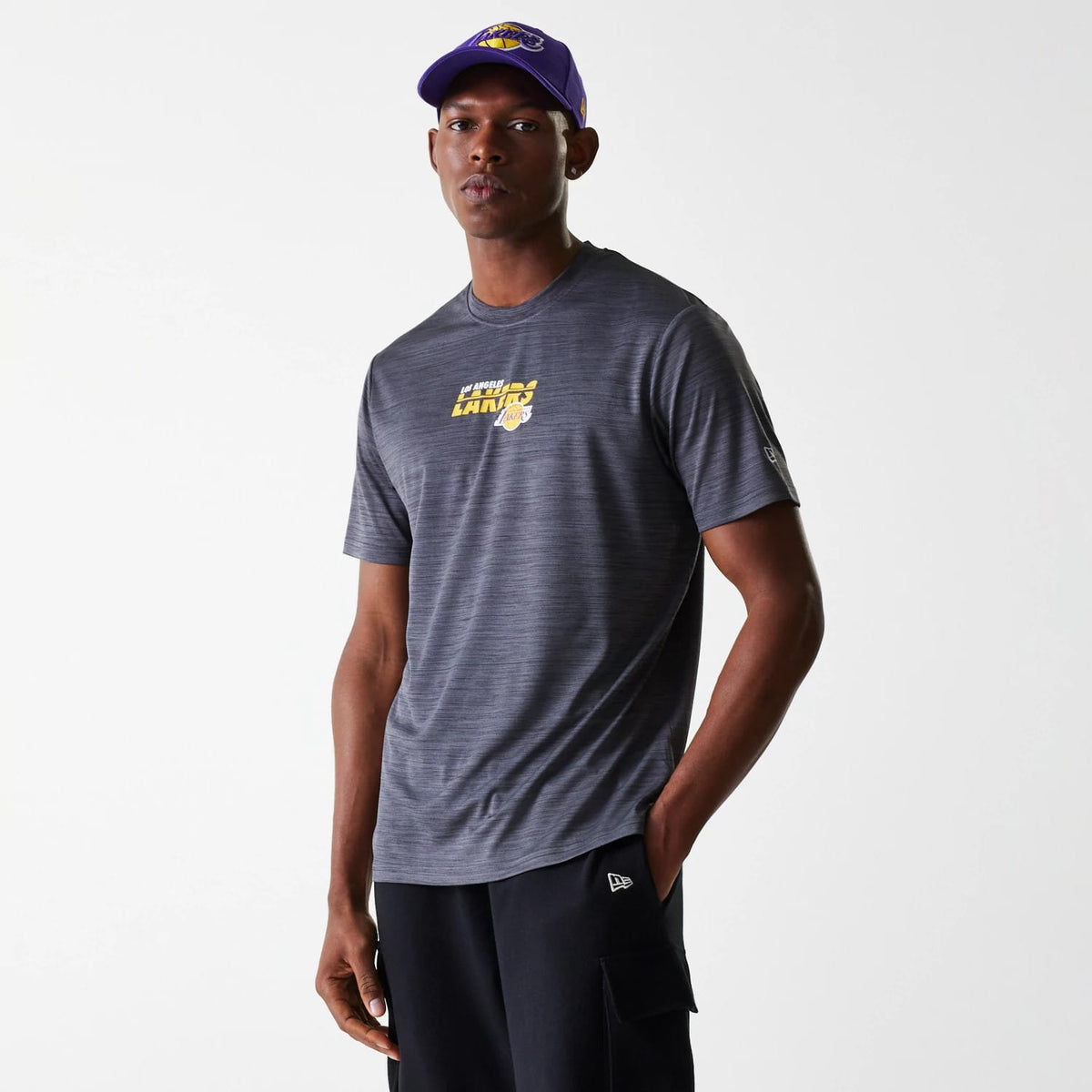 LA Lakers NBA Essentials Black T-Shirt-zelvios