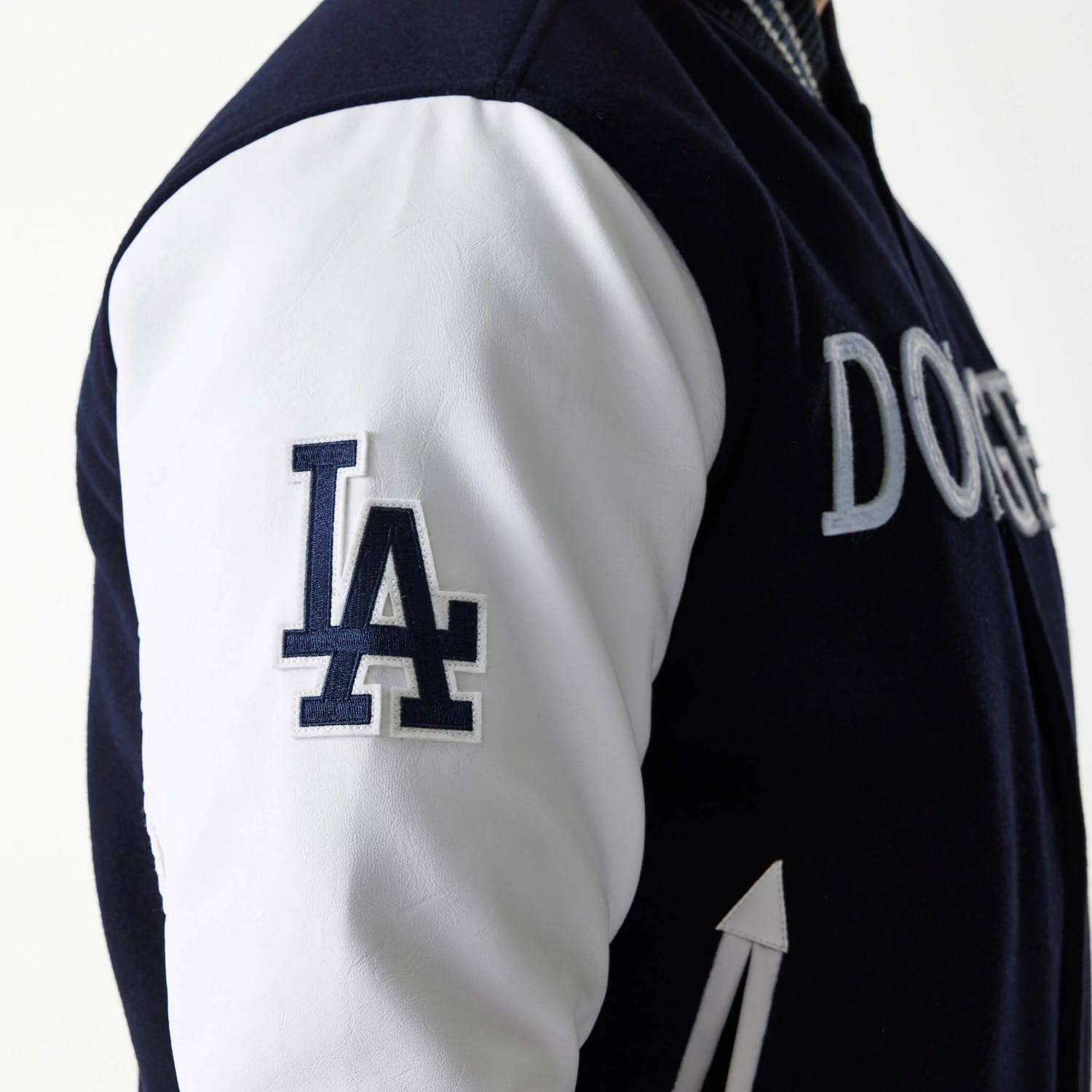 LA Dodgers MLB Wordmark Navy Varsity Jacket-kentox