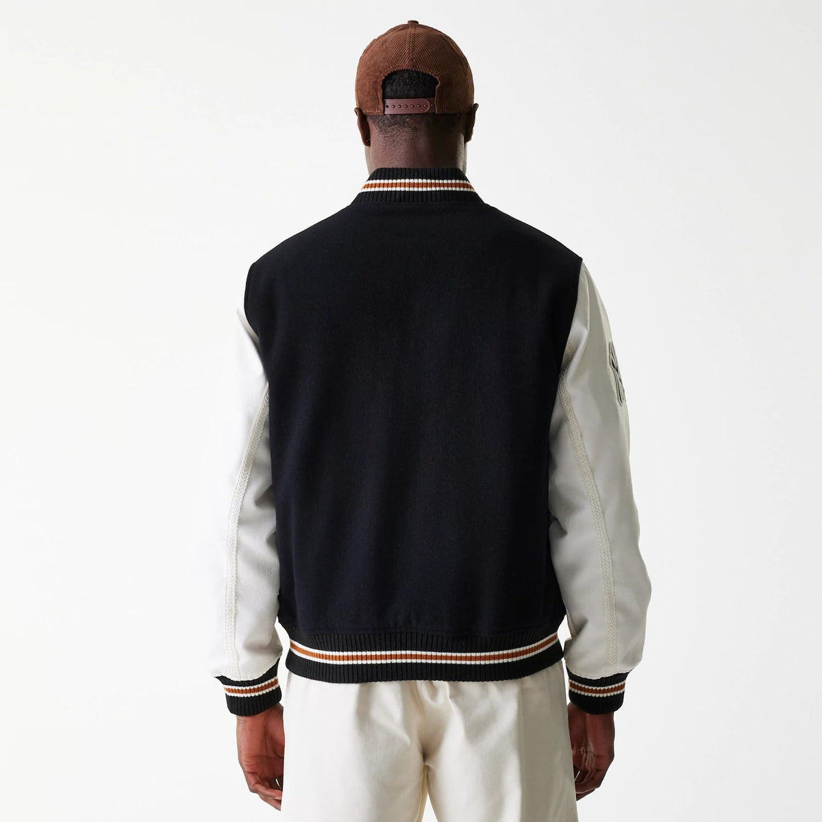 New York Yankees MLB Wordmark Black Varsity Jacket-zelvios