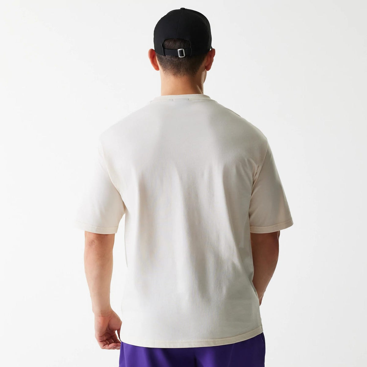 LA Lakers NBA Graphic Light Beige Oversized T-Shirt-zelvios