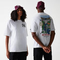 New York Yankees MLB Baseball Graphic White Oversized T-Shirt-zelvios