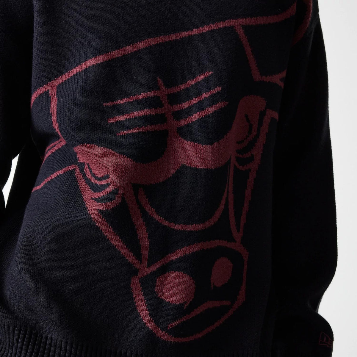 Chicago Bulls NBA Knit Black Oversized Knit Sweater-zelvios