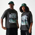 Milwaukee Bucks NBA Washed Graphic Grey T-Shirt-zelvios