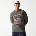 San Francisco 49ers NFL Washed Super Bowl Grey Oversized Crew Neck Sweater-zelvios