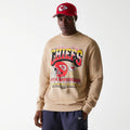 Kansas City Chiefs NFL Washed Super Bowl Beige Oversized Crew Neck Sweater-zelvios